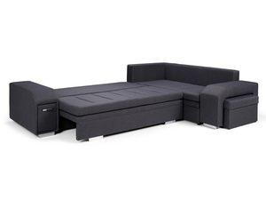 Miniaturka 1 - Narożnik z Pufą i Schowkiem rozłożony białe tło ANDREW