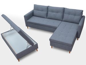 Miniaturka 3 - Narożnik z pufą wnętrze MARGARET + PUFA