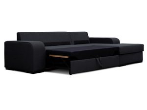 Miniaturka 2 - Klasyczny narożnik z poduszkami szary rozłożony CINDY