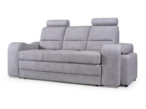 Miniaturka 31 - Sofa z pufami szara białe tło ELENA