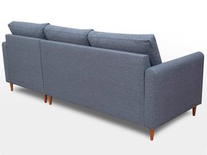 Miniaturka 4 - Narożnik z pufą szary tył MARGARET + PUFA