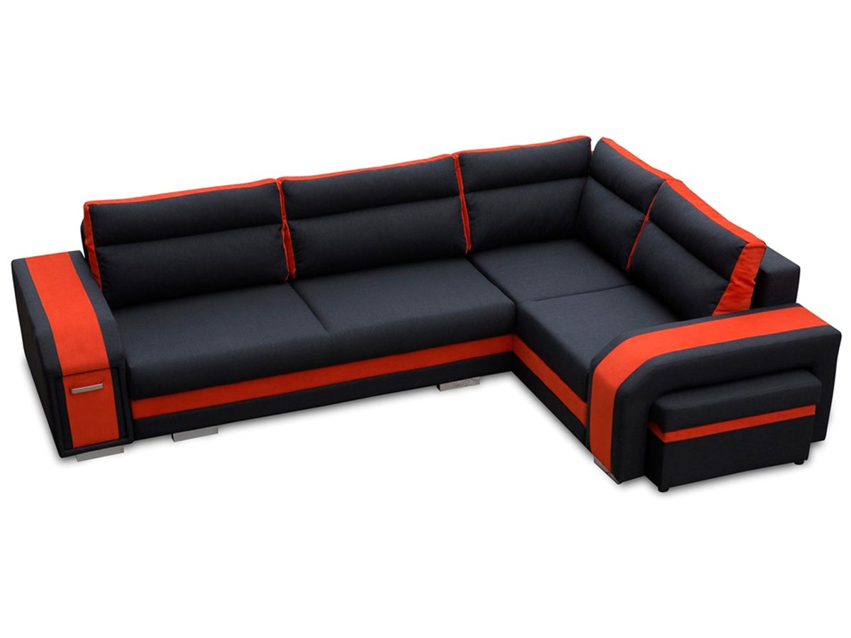 Narożnik ze Schowkiem i Pufą AVA