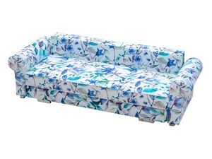 Miniaturka 1 - Sofa w kwiaty rozkładana białe tło PLATO