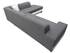 Miniaturka 3 - Szeroki Klasyczny Narożnik popiel-biały tył SARAH