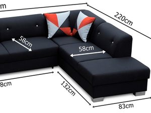 Miniaturka 3 - Narożnik z schowkiem na pościel wymiary JAMES