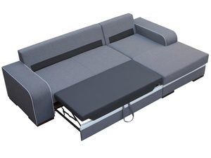 Miniaturka 1 - Nowoczesny narożnik z poduszkami rozłożony SUSAN