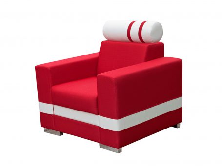 Czerwony Fotel Tapicerowany R1