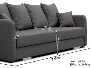 Miniaturka 13 - Sofa Dwuosobowa do Salonu wymiary CAVITO