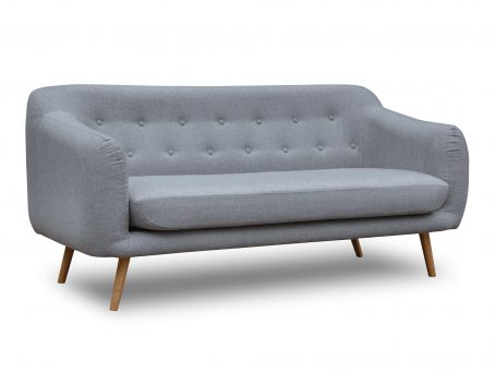 Skandynawska Sofa na Nóżkach jasny szary białe tło ATRIUM