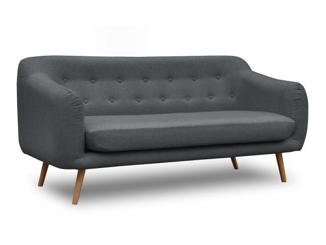 Skandynawska Sofa na Nóżkach ciemny szary białe tło ATRIUM
