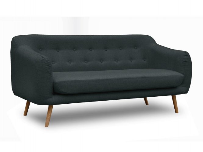 Skandynawska Sofa na Nóżkach czarny białe tło ATRIUM