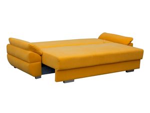 Miniaturka 1 - Sofa w stylu Angielskim żółta rozłożona VINCENT