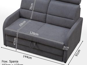 Miniaturka 8 - Mała Sofa do Pokoju wymiary ASMARA