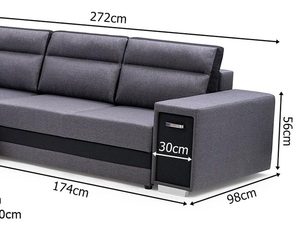 Miniaturka 1 - Narożnik z Funkcją Spania Codziennego wymiary ZENO