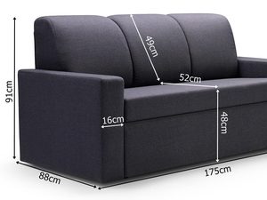 Miniaturka 7 - Sofa rozkładana do przodu + fotel wymiary MARTON III Osobowy