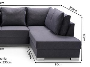 Miniaturka 8 - Narożnik w Kształcie U wymiary HECTOR