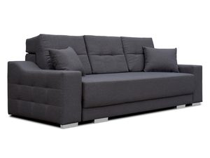 Miniaturka 10 - Sofa 2 Osobowa z Funkcją Spania grafitowa GRANDE