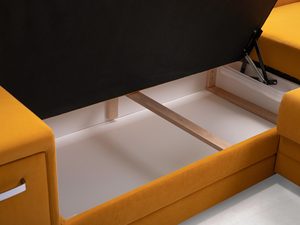 Miniaturka 9 - Narożnik z Funkcją Spania Codziennego żółty pojemnik ZENO