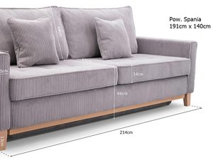 Miniaturka 6 - Sofa Glamour wymiary LUIS