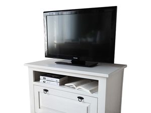 Miniaturka 2 - Wysoka Drewniana Szafka pod Telewizor prawy profil FELIX