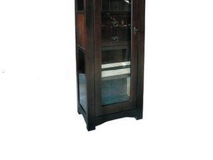 Miniaturka 2 - Wąska witryna z drewna ciemne FELIX