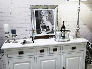 Miniaturka 3 - Drewniana komoda biała aranżacja MENDOZ