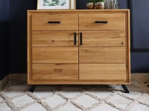 Miniaturka 1 - Nowoczesna Komoda Dębowa aranżacja ALAMOS LOFT