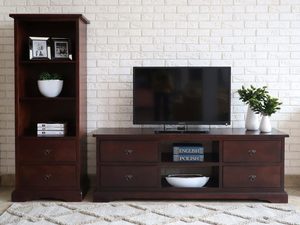 Miniaturka 1 - Szafka RTV z Drewna aranżacja LOGAN