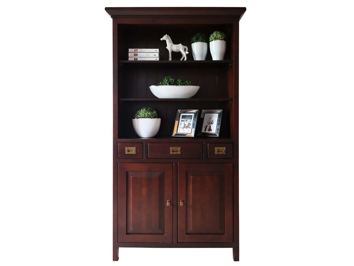 Drewniany Regał z Szafkami MENDOZ