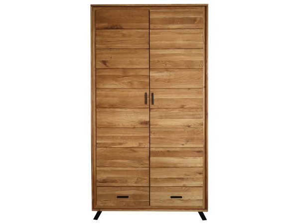 Dębowa Szafa Dwudrzwiowa na Nóżkach ALAMOS LOFT