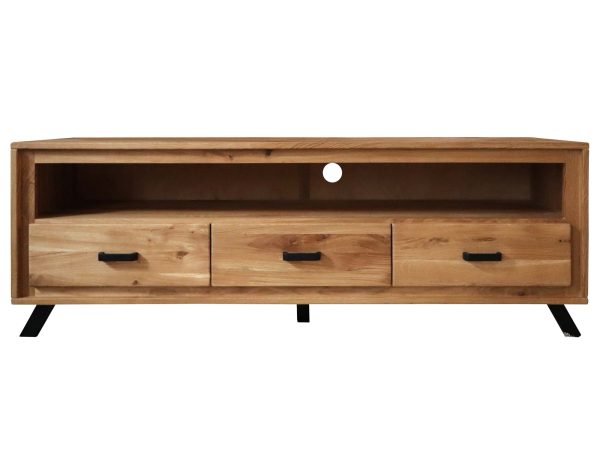 Szafka RTV Dębowa na Nóżkach ALAMOS LOFT