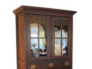 Miniaturka 2 - Wysoka Witryna Brzozowa MENDOZ ciemna białe tlo