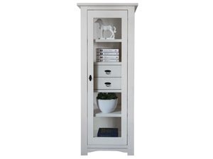 Miniaturka 1 - Wąska witryna drewniana białe tło FELIX