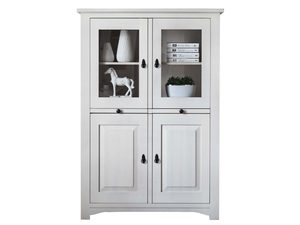 Miniaturka 1 - Drewniana witryna biała do salonu białe tło FELIX