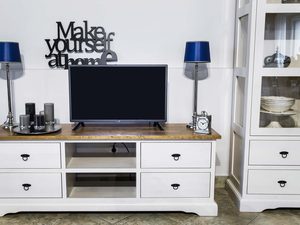 Miniaturka 6 - Szafka RTV z Drewna Brzozowego LOGAN aranżacja