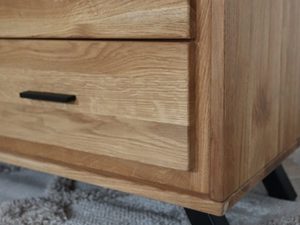 Miniaturka 2 - Dębowa Szafa Dwudrzwiowa na Nóżkach detale ALAMOS LOFT