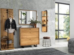 Miniaturka 9 - Zestaw mebli drewnianych do przedpokoju aranżacja