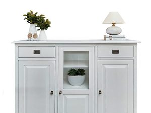 Miniaturka 5 - Komoda biała na nóżkach MENDOZ białe tło