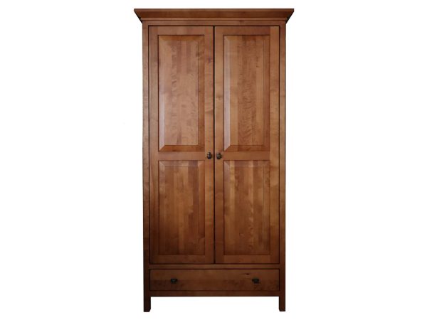 Szafa Drewniana do Sypialni MENDOZ BIAŁE TŁO