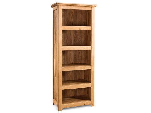 Regał Wysoki Słupek na Książki Dębowy Isumi białe tło