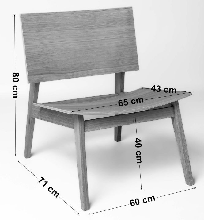 Fotel drewniany wymiary Michał