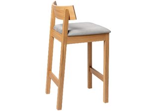 Miniaturka 2 - Stołek z dębu litego tapicerowany Albert