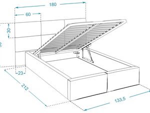 Miniaturka 26 - Łóżko z panelami wymiary 120x200 MIRIAM