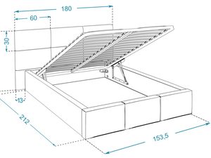 Miniaturka 27 - Łóżko z panelami wymiary 140x200 MIRIAM