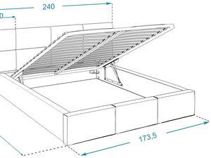 Miniaturka 28 - Łóżko z panelami wymiary 160x200 MIRIAM