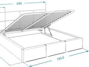 Miniaturka 29 - Łóżko z panelami wymiary 180x200 MIRIAM
