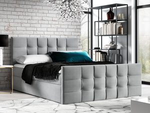 Miniaturka 1 - Łóżko kontynentalne szare PRINCE 1 LUX