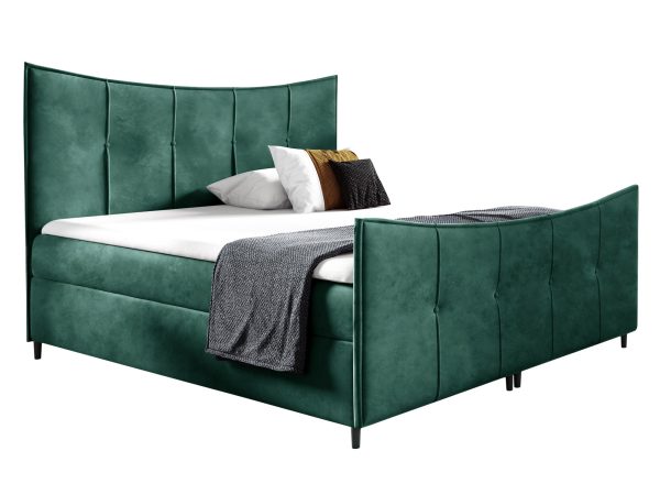 Kontynentalne łóżko FLAVIA LUX białe tło