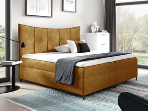 Miniaturka 1 - Łóżko kontynentalne FLAVIA żółte