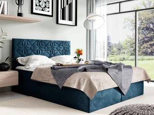 Miniaturka 4 - Łóżko kontynentalne LUA1 niebieskie